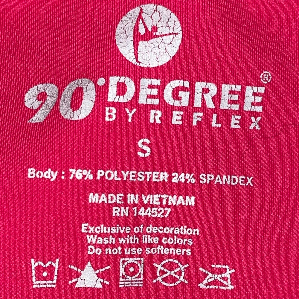 90 Degree - “Squat Proof” High-Waist Dark Pink Leggings - Picture 2 of 3